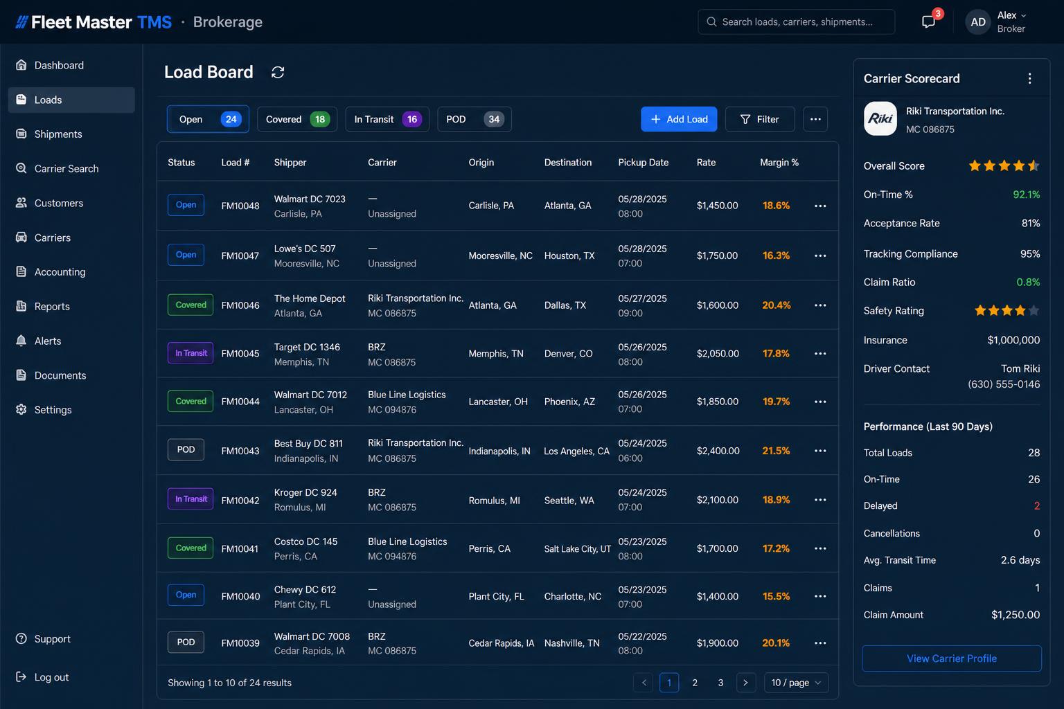 Fleet Master TMS - Trucking Management System | Dispatch & Fleet Software